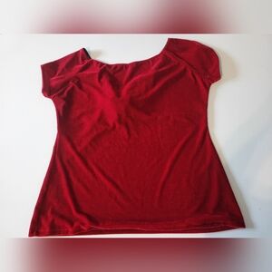 Hell Bunny Velvet Women's Top Red XXL